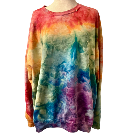 Rainbow Ice Dye Crewneck XS-4XL