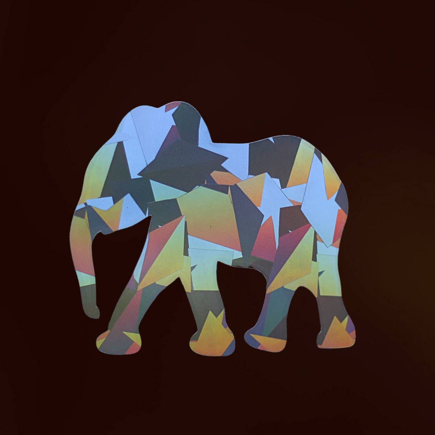 Fenstersticker Elefant mit prismatischem Effekt