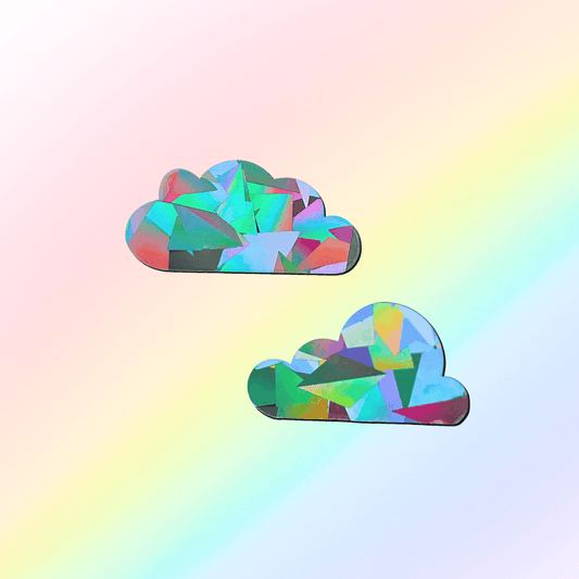 Suncatcher window stickers, set of 2 clouds