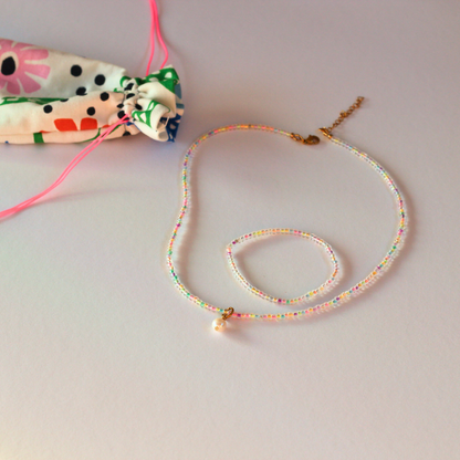 Soft Rainbow gemstone necklace