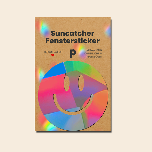 Suncatcher window sticker Happy