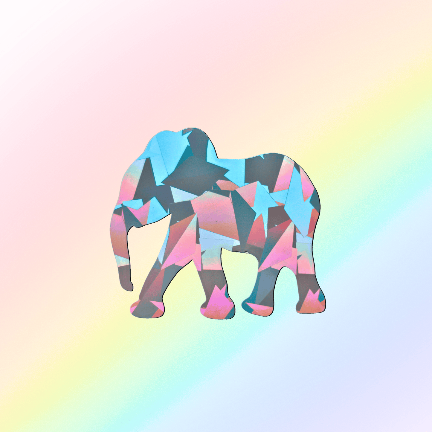 Suncatcher Window Sticker XL Elephant 