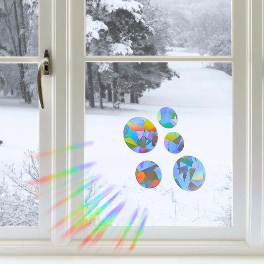 Suncatcher window stickers set of 5 circles