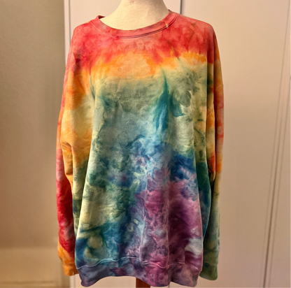 Rainbow Ice Dye Crewneck XS-4XL