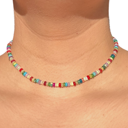 Gemstone necklace glitter &amp; rainbows