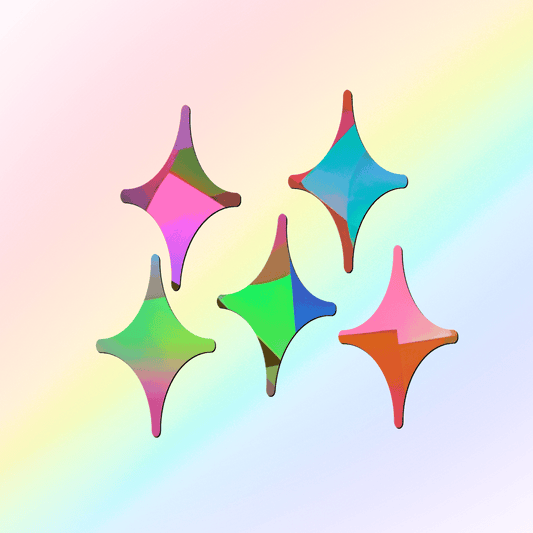 Suncatcher window stickers set of 5 sparks