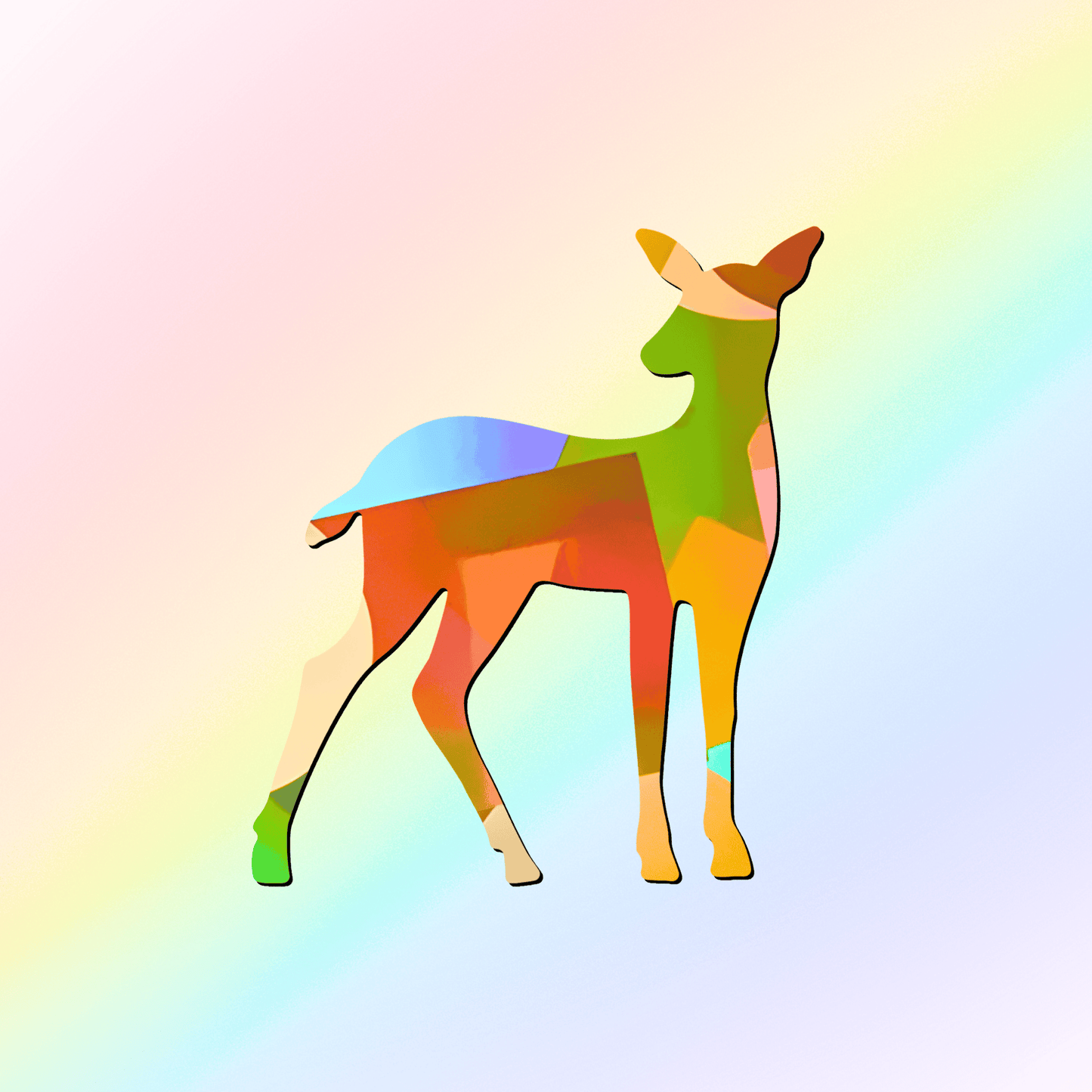 Suncatcher Window Sticker XL Deer