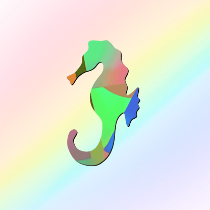 Suncatcher window sticker seahorse