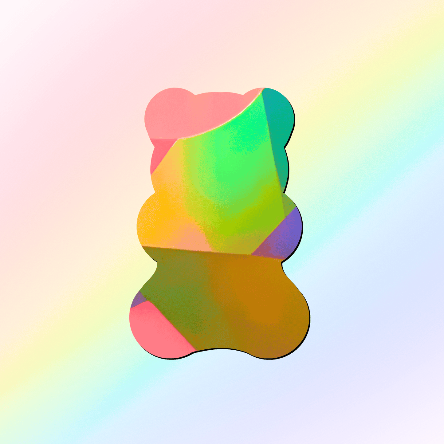 Suncatcher window sticker gummy bears