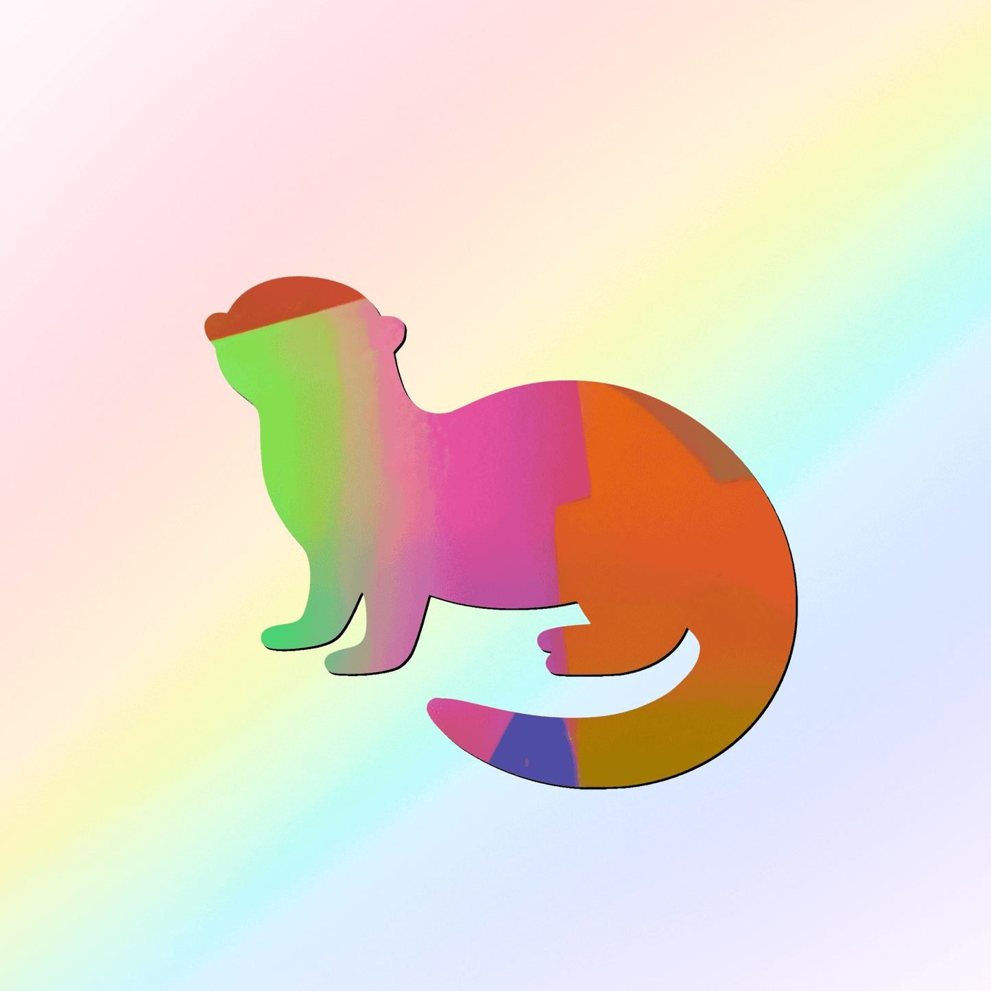 Suncatcher window sticker otter