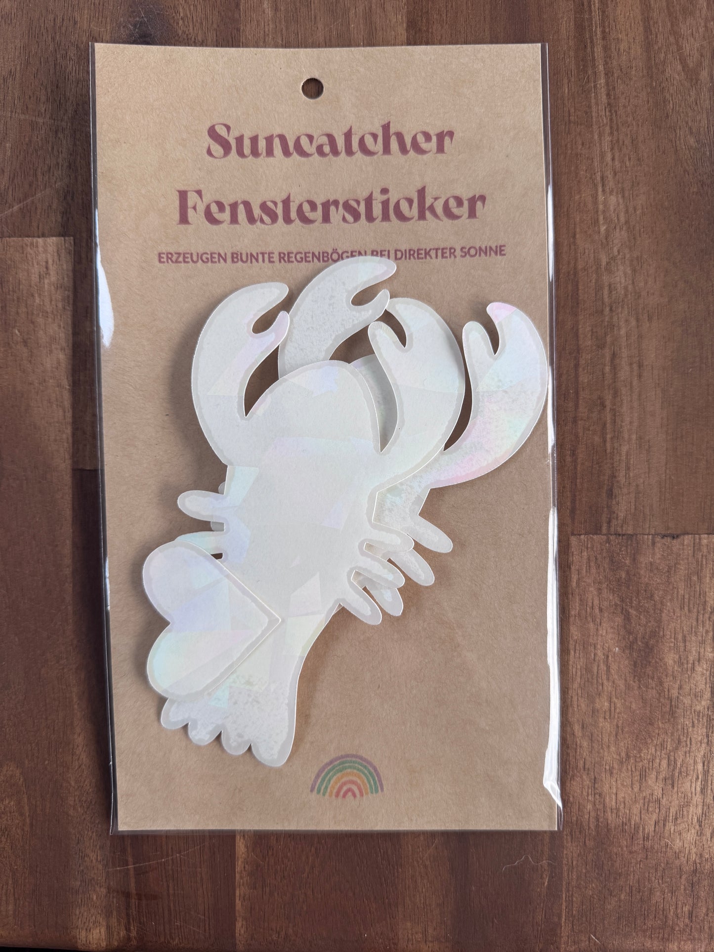 Fenstersticker Set Lobster mit prismatischem Effekt