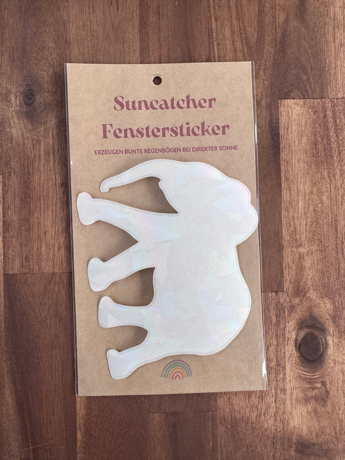 Fenstersticker Elefant mit prismatischem Effekt