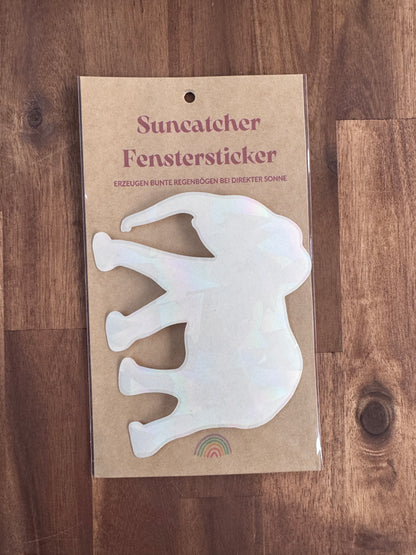 Fenstersticker Elefant mit prismatischem Effekt