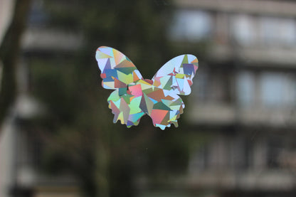 Window sticker large butterfly with prismatic effect