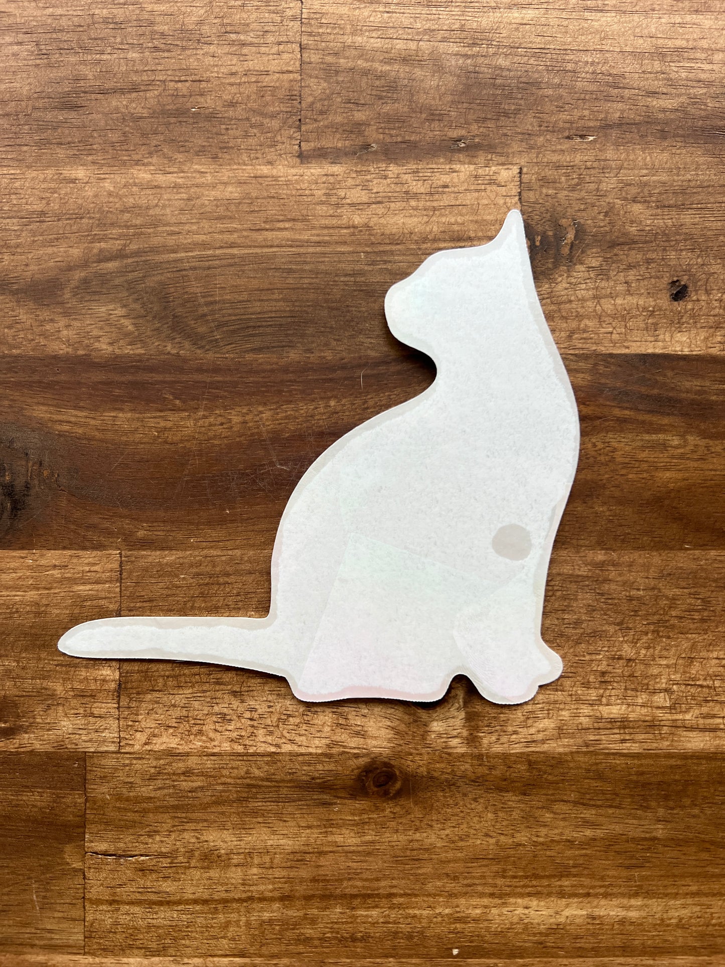 Window sticker cat with prismatic effect