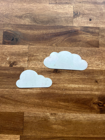 Window sticker set clouds with prismatic effect