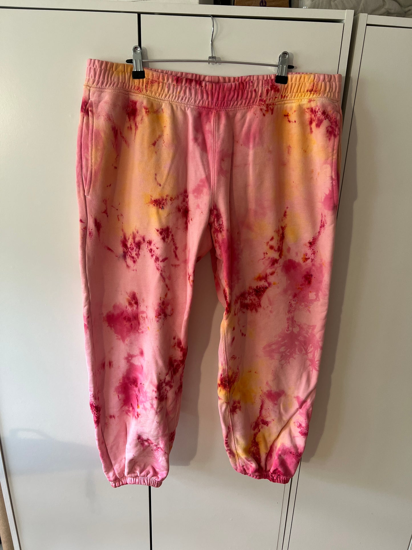 Ice Dye Unisex Jogging Set L/XL Pink