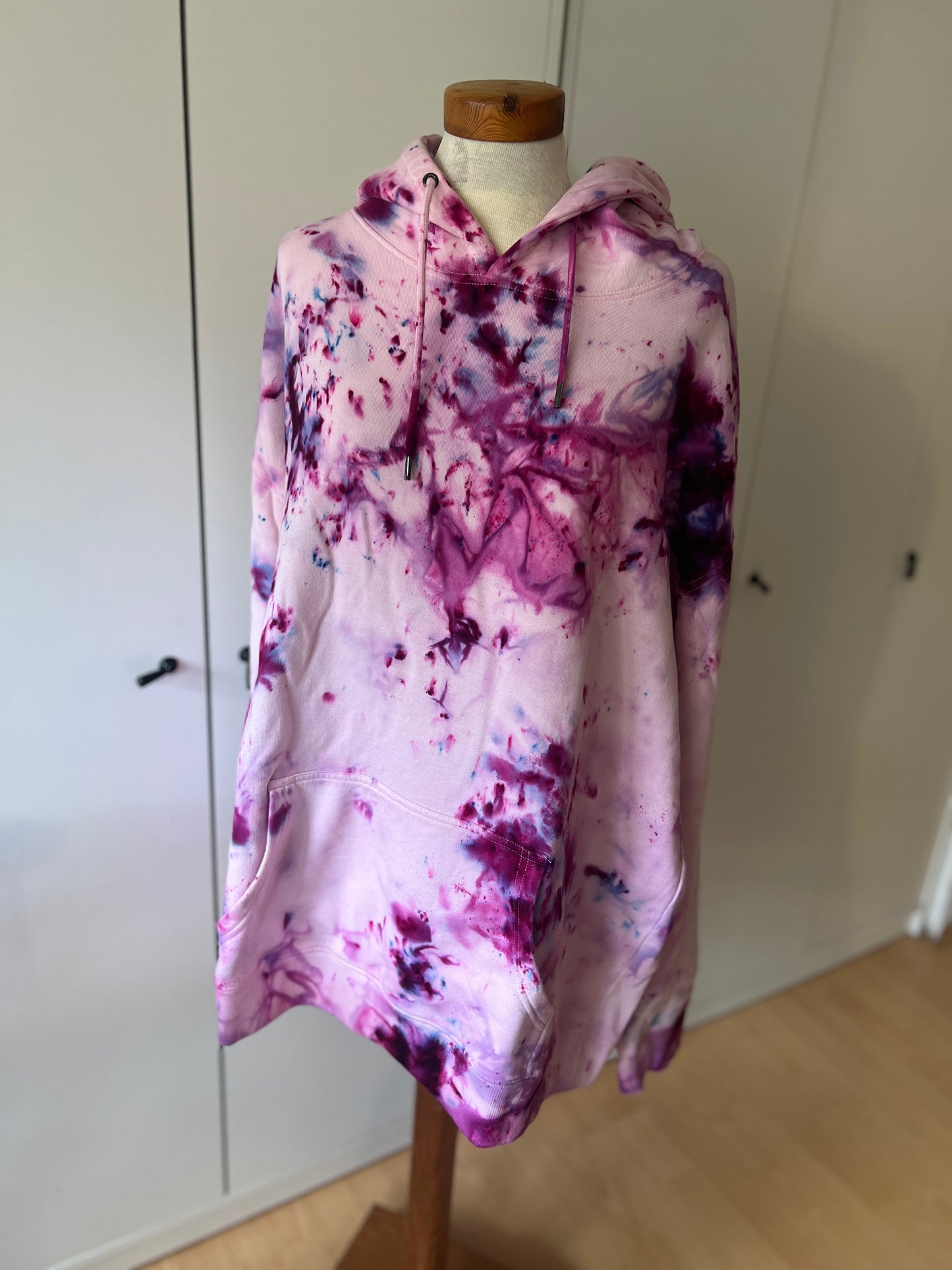 Ice Dye Oversized Hoodie XL Blueberry Explosion