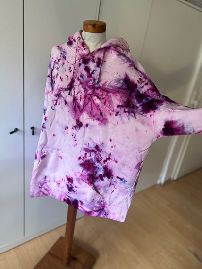 Ice Dye Oversized Hoodie XL Blueberry Explosion