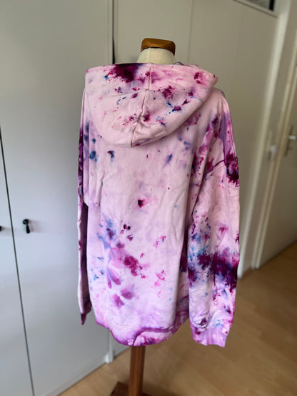 Ice Dye Oversized Hoodie XL Blueberry Explosion