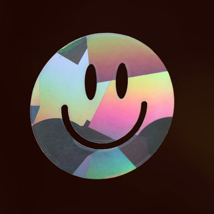 Fenstersticker Smiley mit prismatischem Effekt