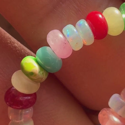 Gemstone necklace glitter &amp; rainbows