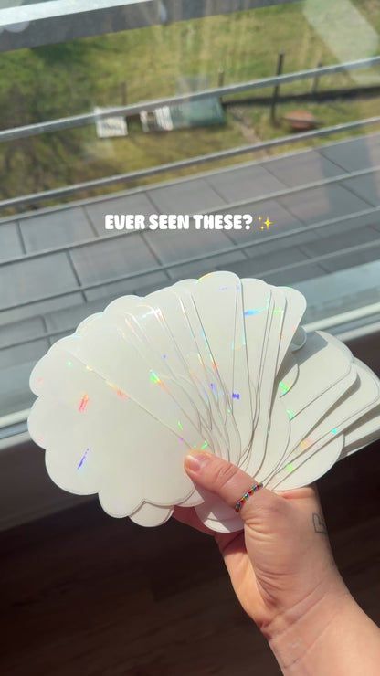 Suncatcher window stickers set of 4 clouds